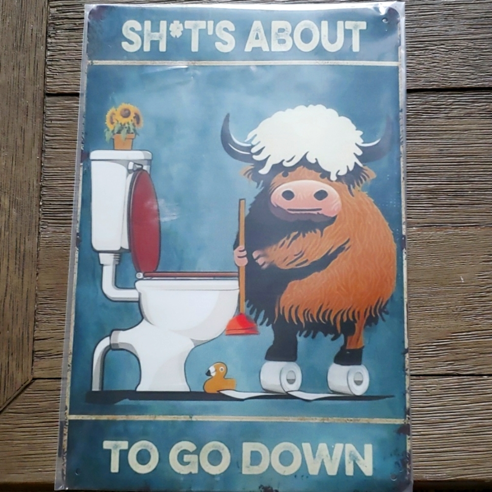 Cute Cow🐄 tin sign